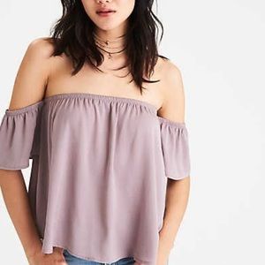 AEO Silky Off-The-Shoulder Top